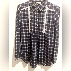NWT Hem & Thread | Plaid Shirt with Bib Detail